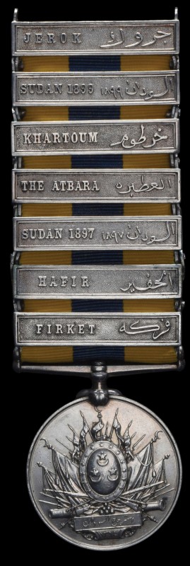 *Khedive’s Sudan, 1896-1908, 7 clasps, Firket, Hafir, Sudan 1897, The Atbara, Kh...