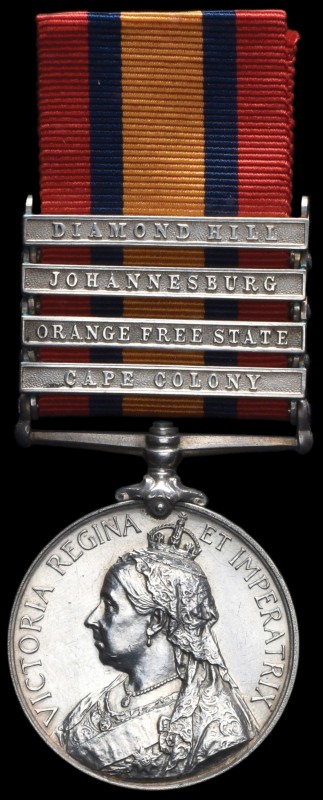 Queen’s South Africa, 1899-1902, 3rd type reverse, 4 clasps, Cape Colony, Orange...