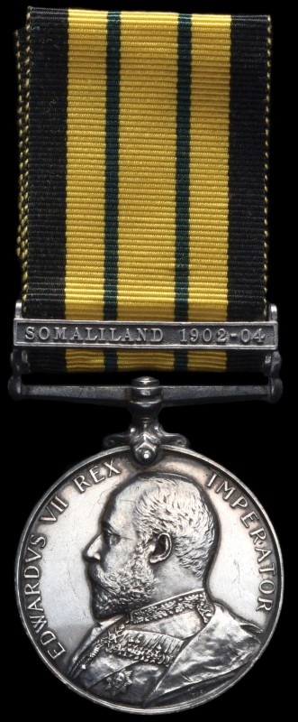 *Africa General Service, 1902-56, E.VII.R., in silver, single clasp, Somaliland ...