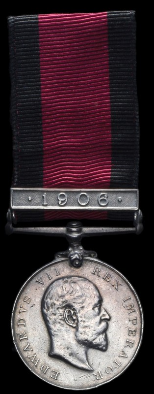 *Natal 1906, with clasp 1906 (Mangaliso Kambuli, Intelligence Service.), lightly...