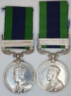 India General Service, 1908-35, single clasp North West Frontier 1930-31 (754782 Pte. J. Haworth, Bord R.), edge bruises, very fine; another, single c...