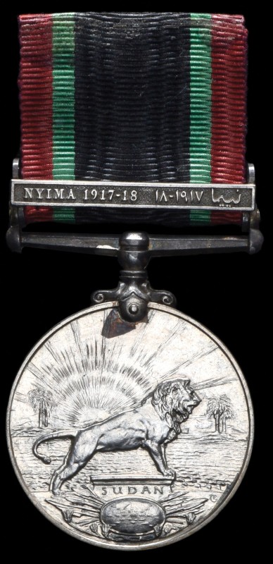 *Khedive’s Sudan, 1910, second type, single clasp, Nyima 1917-18, clasp mounted ...