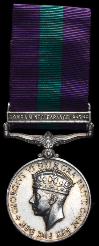 *General Service, 1918-62, single clasp, Bomb & Mine Clearance 1945-49 (11226308...