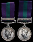 General Service, 1918-62, single clasp, Palestine 1945-48 (2) (11802 Jundi Issa Yousef Arab Legion), naming lightly impressed, and (3767. B/ Const. R....