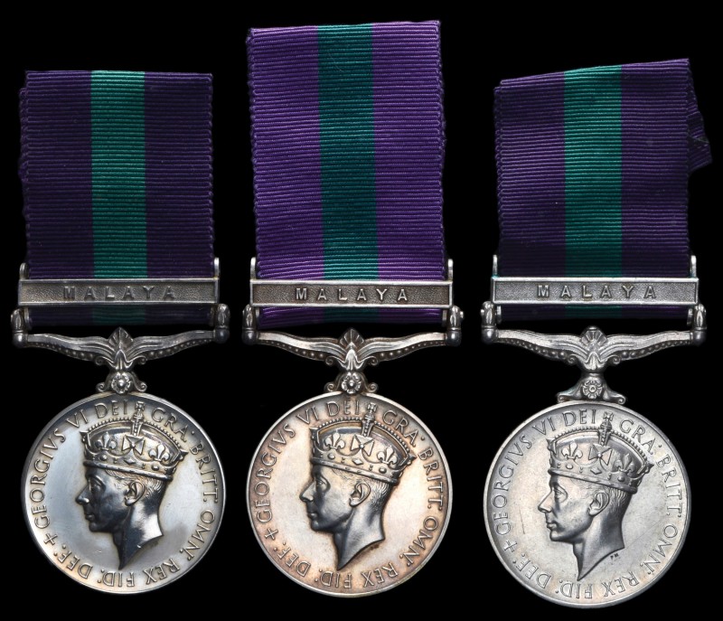 General Service, 1918-62, G.VI.R., single clasp, Malaya (3) (4699745 Pte. H. Har...