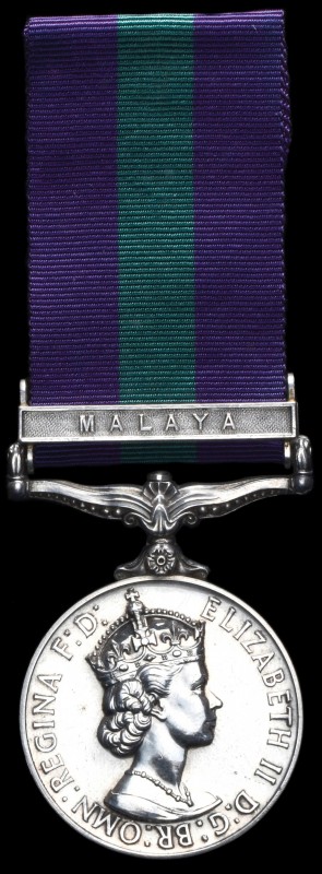 General Service, 1918-62, E.II.R., single clasp, Malaya (Lt. M. Dent. Q.A.R.A.N....