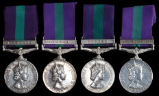 *General Service, 1918-62, single clasp, Cyprus (2) (23352084 Rfn. M. Byrne. R.U.R) and (23498507 Pte. E. Grantham. Glosters), single clasp, Near East...