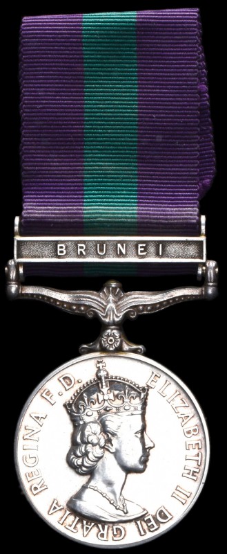 General Service, 1918-62, single clasp, Brunei (4048999 S.A.C. R. J. Johnson. R....