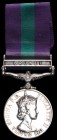 General Service, 1918-62, single clasp, Brunei (4048999 S.A.C. R. J. Johnson. R.A.F.), tiny reverse edge bump at 8 o’clock, otherwise extremely fine ...
