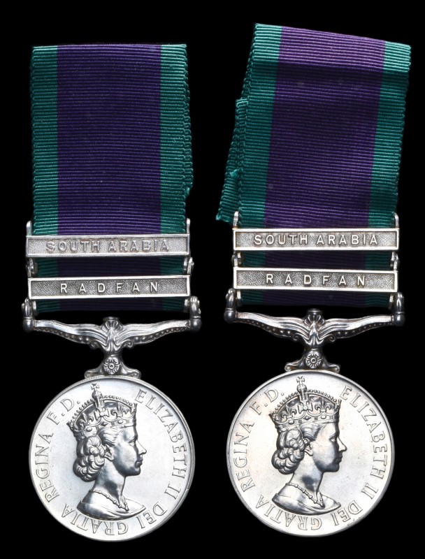 General Service, 1962-2007, 2 clasps, Radfan, South Arabia (2) (1940641 Cpl. J. ...