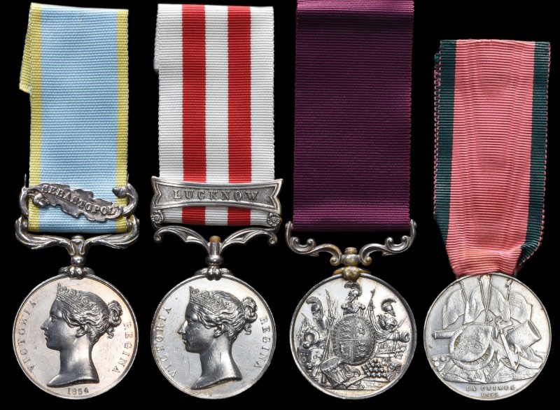 *A Crimean War and Indian Mutiny L.S.G.C. Group of 4 awarded to Colour-Sergeant ...