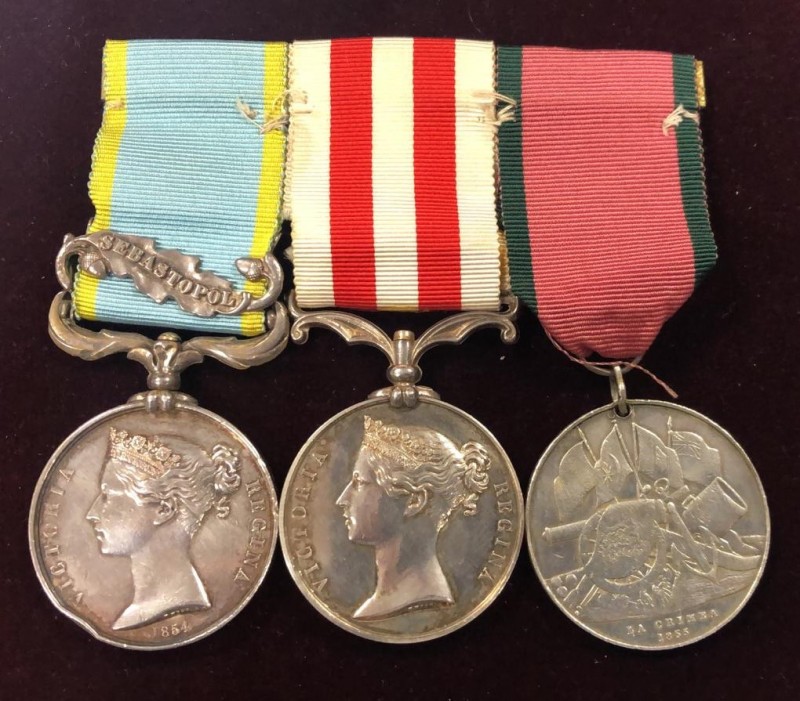 A Crimean War and Indian Mutiny Group of 3 awarded to Private Frederick Wing, 2n...