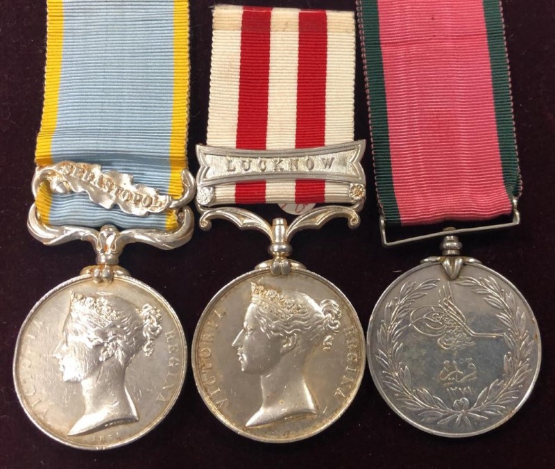A Crimean War and Indian Mutiny Group of 3 awarded to Private Samuel Langton, 38...