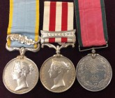 A Crimean War and Indian Mutiny Group of 3 awarded to Private Samuel Langton, 38th (1st Staffordshire) Foot, comprising: Crimea, 1854-56, single clasp...