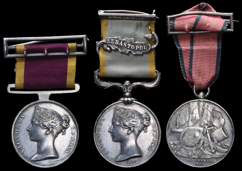 *An Officer’s China 1842 and Crimean War Group of 3 awarded to Captain G. Hall, ...