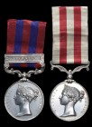 *An Indian Mutiny and Indian General Service Pair awarded to Lieutenant Colonel Simon Fraser McGillivray, Bombay Staff Corps, late 26th Native Infantr...