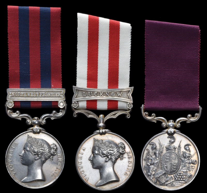 *A Northwest Frontier and Indian Mutiny L.S.G.C. Group of 3 awarded to Sergeant-...