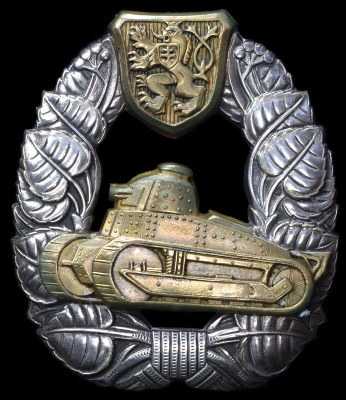 Czechoslovakia, Tank Crew Badge, First Class, circa 1935, maker’s mark Z in oval...