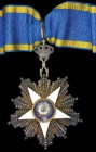 Egypt, Kingdom, Order of the Nile, Third Class neck badge, by J. Lattes, in silver, gilt and enamels, 63.5mm in case of issue, extremely fine. Offered...