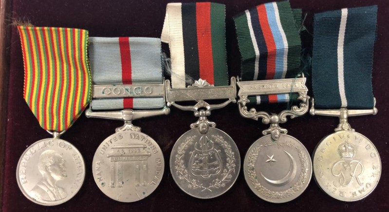 Ghana, Police Republic Day Medal, 1960, UN Congo Medal 1967; Pakistan, Independe...