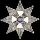 Italy, Order of the Crown, Grand Officer’s breast star, by Wolfers, Brussels, in silver, with silver and enamelled centre, 81mm, good very fine
Estim...