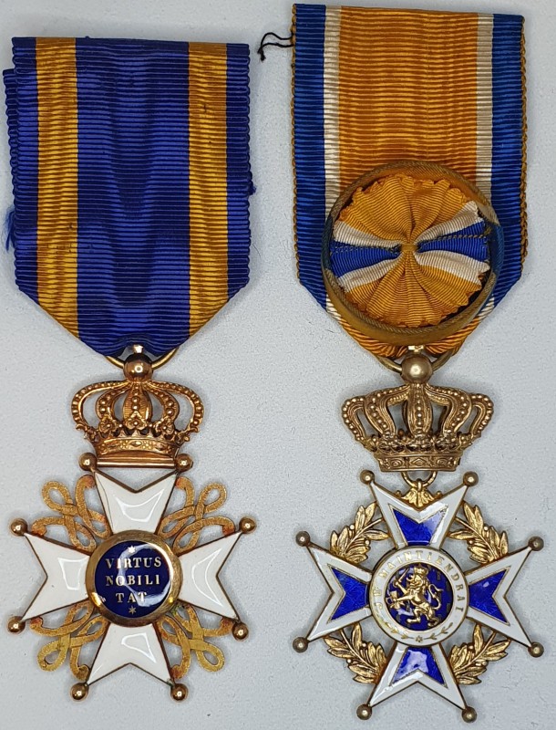 Netherlands, Order of the Netherlands Lion, Knight’s breast badge, in gold and e...