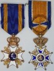 Netherlands, Order of the Netherlands Lion, Knight’s breast badge, in gold and enamels; together with Order of Orange Nassau, Officer’s breast badge, ...