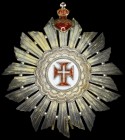 Portugal, Order of Christ, Kingdom issue, Grand Cross breast star, by Da Costa, in silver, gilt and enamels, 79mm, good very fine
Estimate: £250-£300...