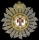 Portugal, Order of Christ, Kingdom issue, Grand Cross breast star, by Souza, in silver, with gold and enamel centre and gilt reverse,71mm, Sacred Hear...