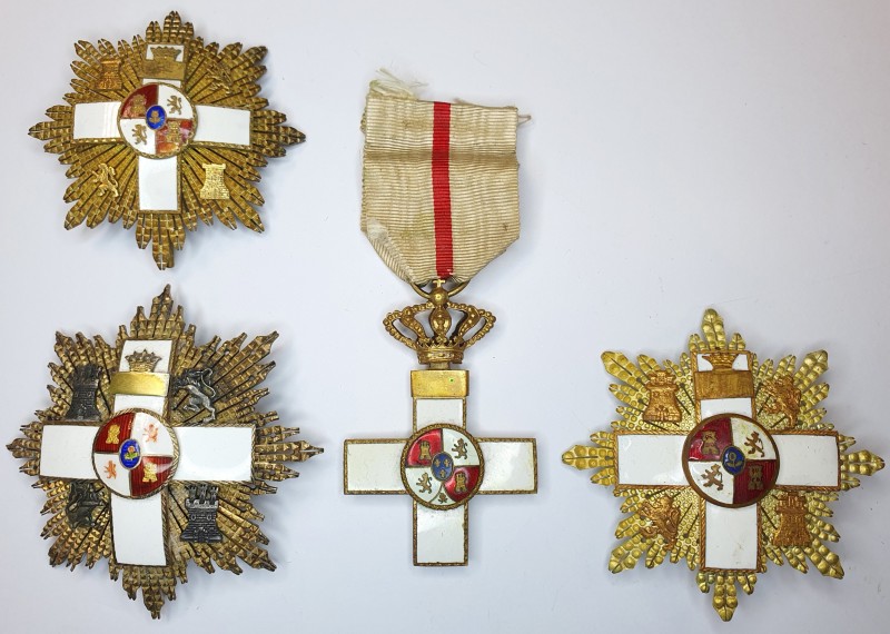 Spain, Order of Military Merit, type 4, First Class cross, in silver and white e...