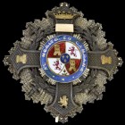 Spain, Order of Maria Christina, type 1 (1890-1918), First Class breast star, by Vicente Revuelta, Havana, in silver, gilt and bronze, 84mm, good very...