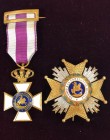 Spain, Order St Hermenegildo, Franco issue, Commander’s breast star, in silver-gilt and enamels and Knight’s breast badge, in gilt and enamels, with r...