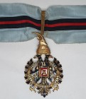 Albania, Order of Besa, Italian Occupation issue, Commander’s neck badge, by E. Gardino, Rome, in silver-gilt and enamels, maker’s plaque detached but...