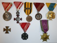 Austria, Miscellaneous Medals and Decorations (5), Merit Cross, Third Class, with War riband; Bravery Medals (2), both Karl I, large silver and bronze...