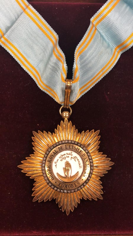 Comoro Islands, Order of the Star of Anjouan, Commander’s neck badge, in silver,...