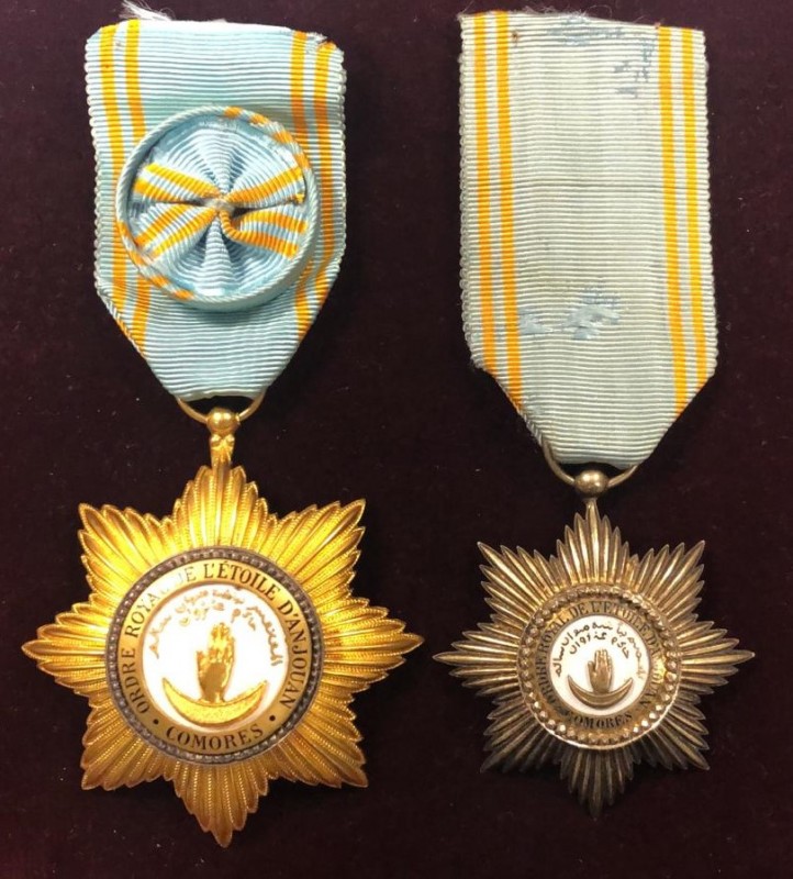 Comoro Islands, Order of the Star of Anjouan, Officer’s breast badge and Knight’...