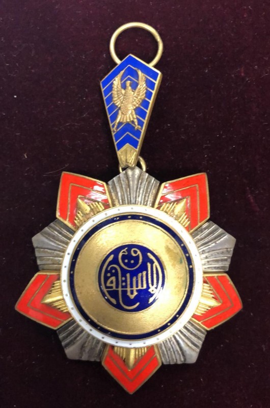 Egypt, Order of Independence, Grand Cross sash badge, by Sensiso, Grenoble, in s...