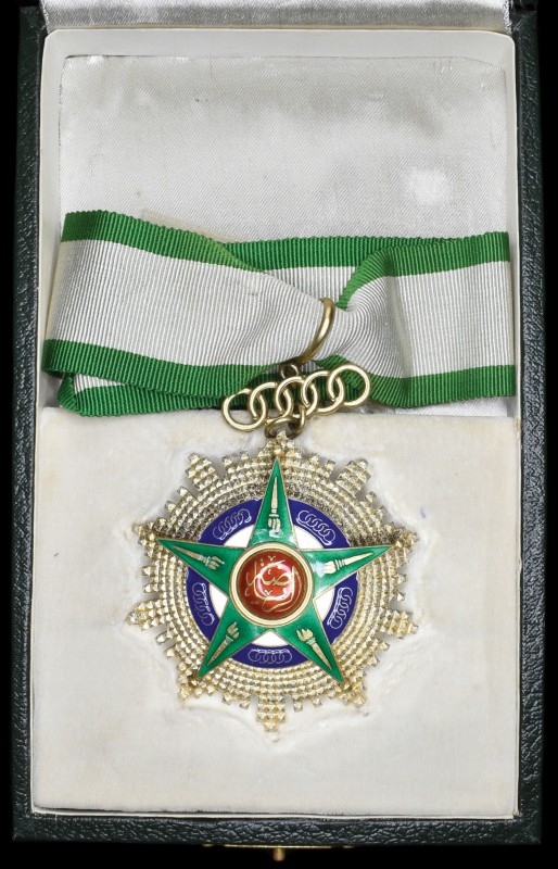 Egypt, Order of Sporting Merit, First Class neck badge, by Bichay, in silver, gi...