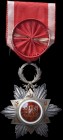 Morocco, Order of Ouissam Hafidien, Officer’s breast badge, by Arthus Bertrand, in silver, gilt and red enamel, 48mm, good very fine and rare
Estimat...