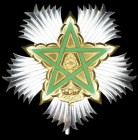Morocco, Order of the Throne, Second Class breast star, in silver, with gilt and enamelled centre, 76mm, extremely fine
Estimate: £200-£300
