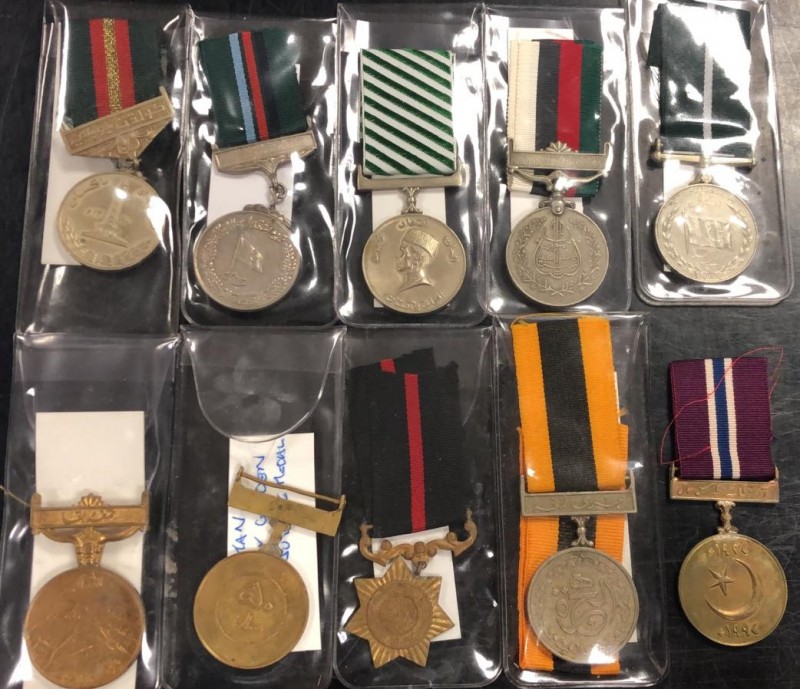 Pakistan, Commemorative Medals (9), Independence 1947, unnamed, Republic Day 195...