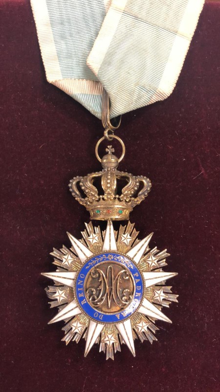 Portugal, Order of Vila Viçosa, Commander’s neck badge, in silver-gilt and ename...