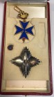 Sweden, Order of St. Bridget, Grand Cross set of insignia, circa 1960, by Arturo Pozzi, Rome, comprising sash badge, with crown suspension, in bronze-...