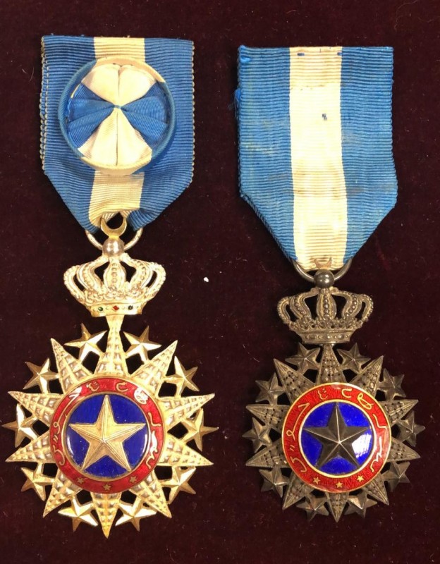 Tajaorah, Order of Nichan el-Anouar, Officer’s breast badge, and Knight’s breast...