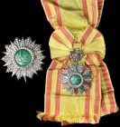 Tunisia, Order of Nishan al Iftikhar, Ali III ibn al Husayn issue (1888-1902), Grand Cross set of insignia, with Tunisian hallmarks on reverse, compri...