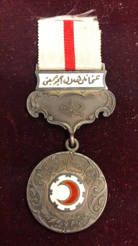 Turkey, Ottoman Empire, Red Crescent Medal, 1912, in silver and enamels, with su...