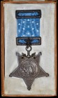 *U.S.A., an unnamed specimen Naval Medal of Honor, 1942 type, in bronze, with ribbon of correct pattern designed for wear as a breast badge fitted wit...