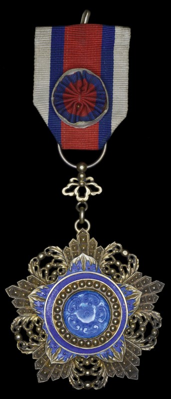*China, Republic, Order of the Brilliant Jade, Sixth Class, Officer’s breast bad...