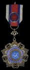 *China, Republic, Order of the Brilliant Jade, Sixth Class, Officer’s breast badge, in silver-gilt and enamel, numbered ‘2’, 60mm, extremely fine, wit...