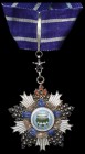*China, Order of the Precious Tripod, Fourth Class neck badge, in silver-gilt and enamels, reverse with stamped inscriptions and numbered 407, 60.5mm ...